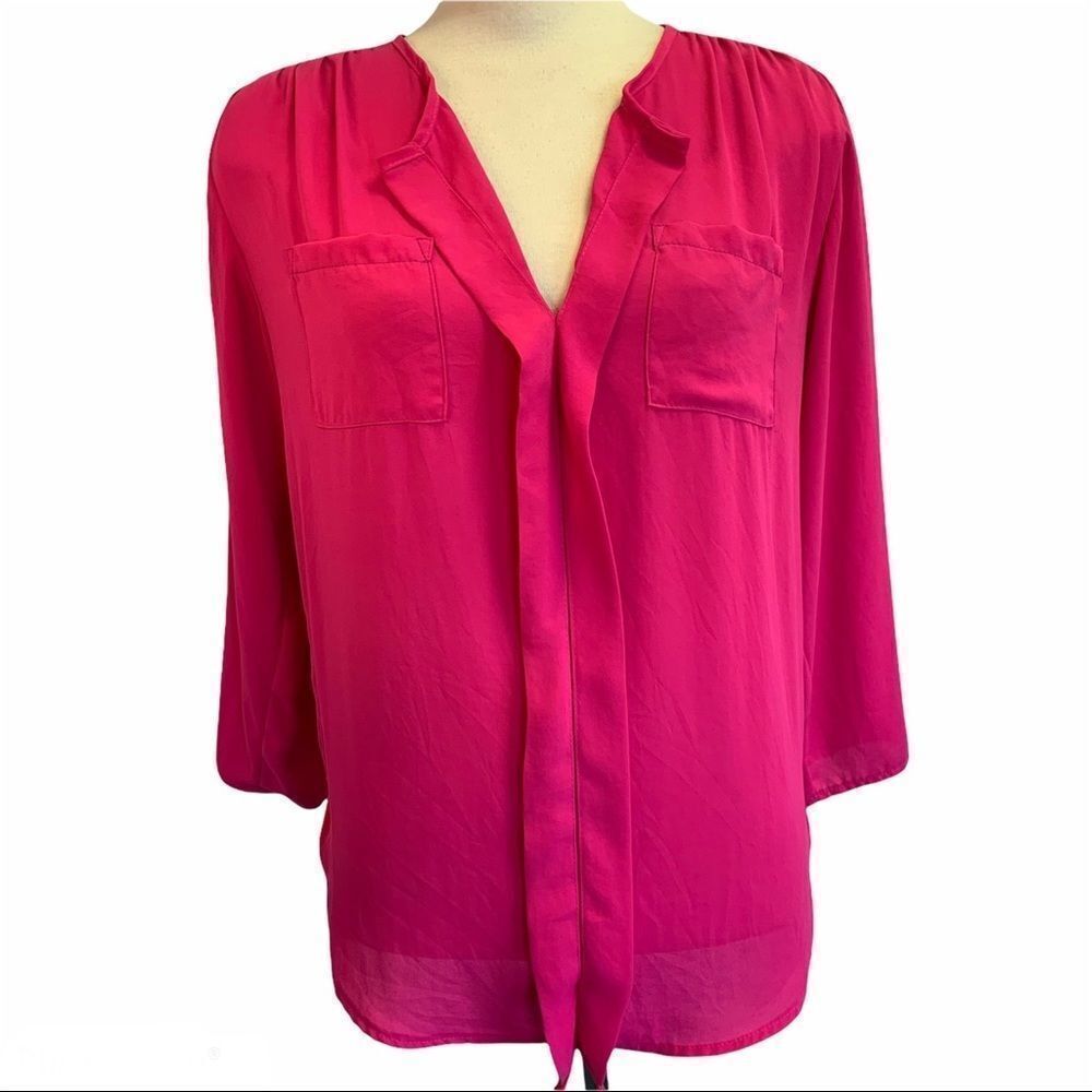 LOVELY Day neon pink blouse size medium